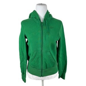 Vintage Y2K Nike Sportswear Micro Swoosh Green Full Zip Hoodie Size XS